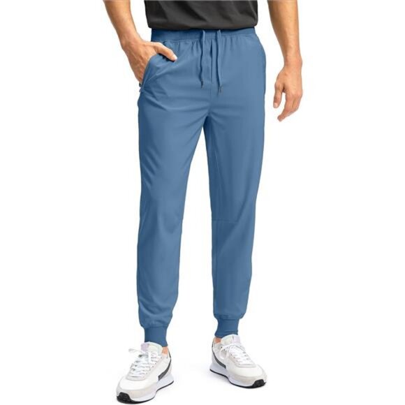 Mens Joggers with Zipper Pockets Lightweight Sweatpants Athletic Pants for Gym - Picture 1 of 7